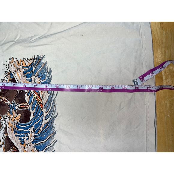 Dragon Shirt Sushi Dragons Threads Graphic Food Japanese Light Brown Tee Large - Picture 8 of 8